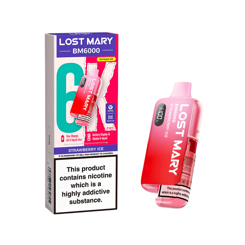 Lost Mary BM6000 Rechargeable Pod Kit Strawberry Ice