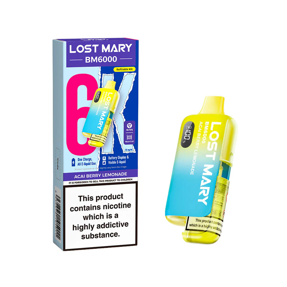 Lost Mary BM6000 Rechargeable Pod Kit Acai Berry Lemonade