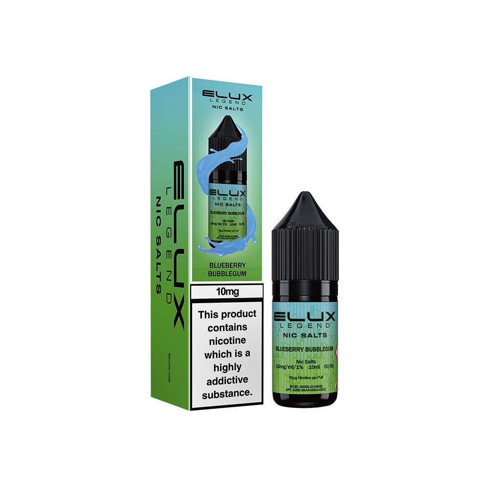 Elux Legends Nic Salts Blueberry Bubblegum 10mg