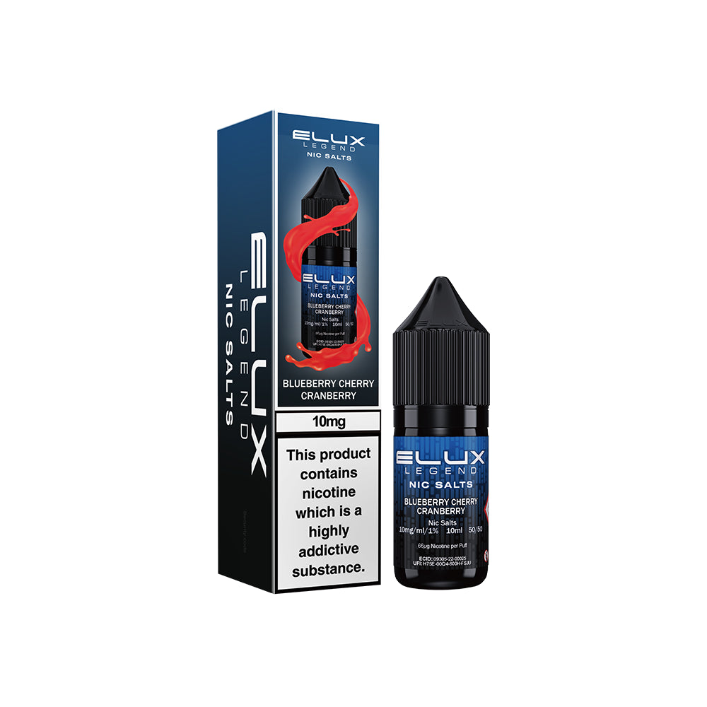 Elux Legends Nic Salts Blueberry Cherry Cranberry 10mg