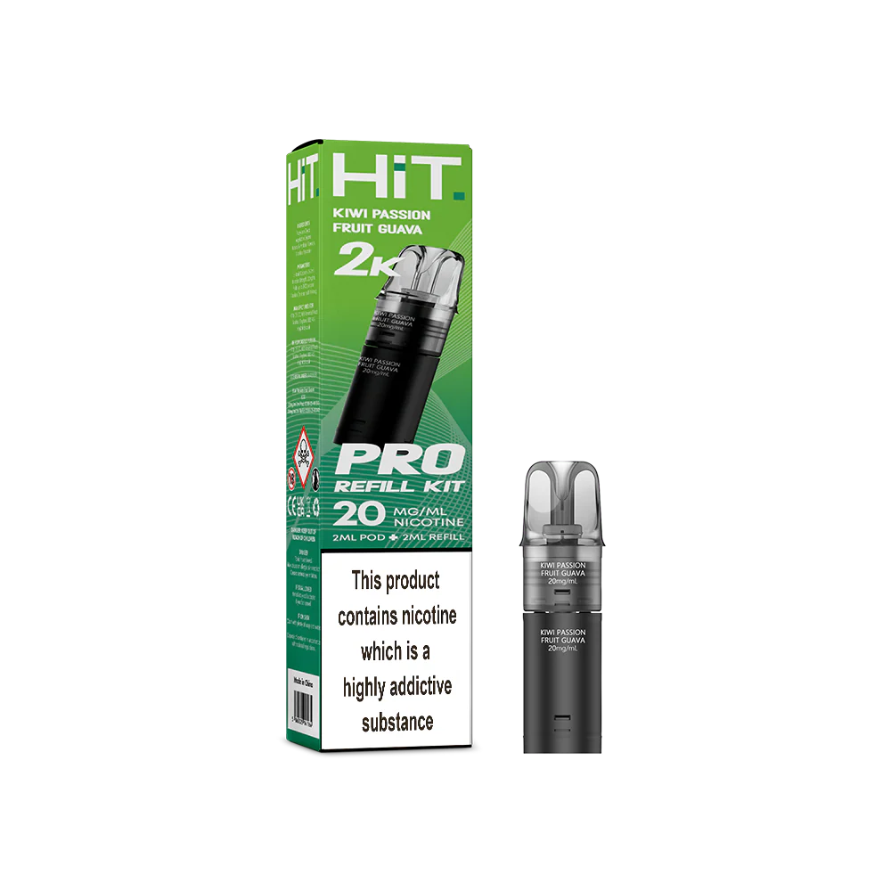 Hit Pro 2+2 Refill Kit Kiwi Passion Fruit Guava 20mg