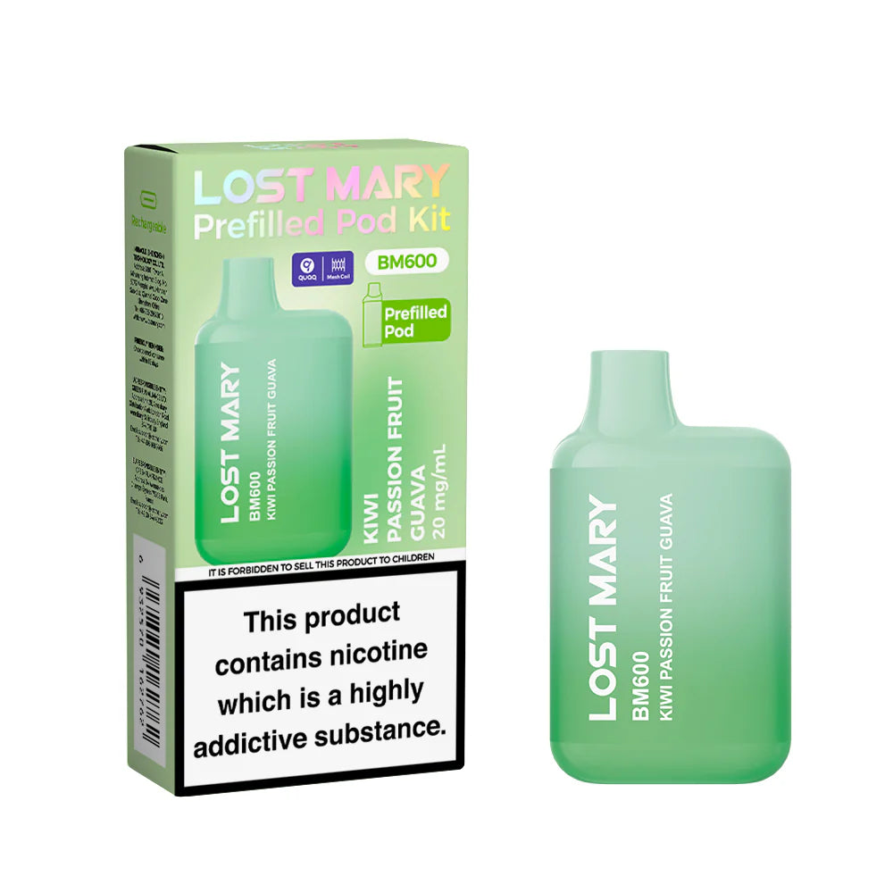 Lost Mary BM600 Rechargeable Pod Kit Kiwi Passion Fruit Guava