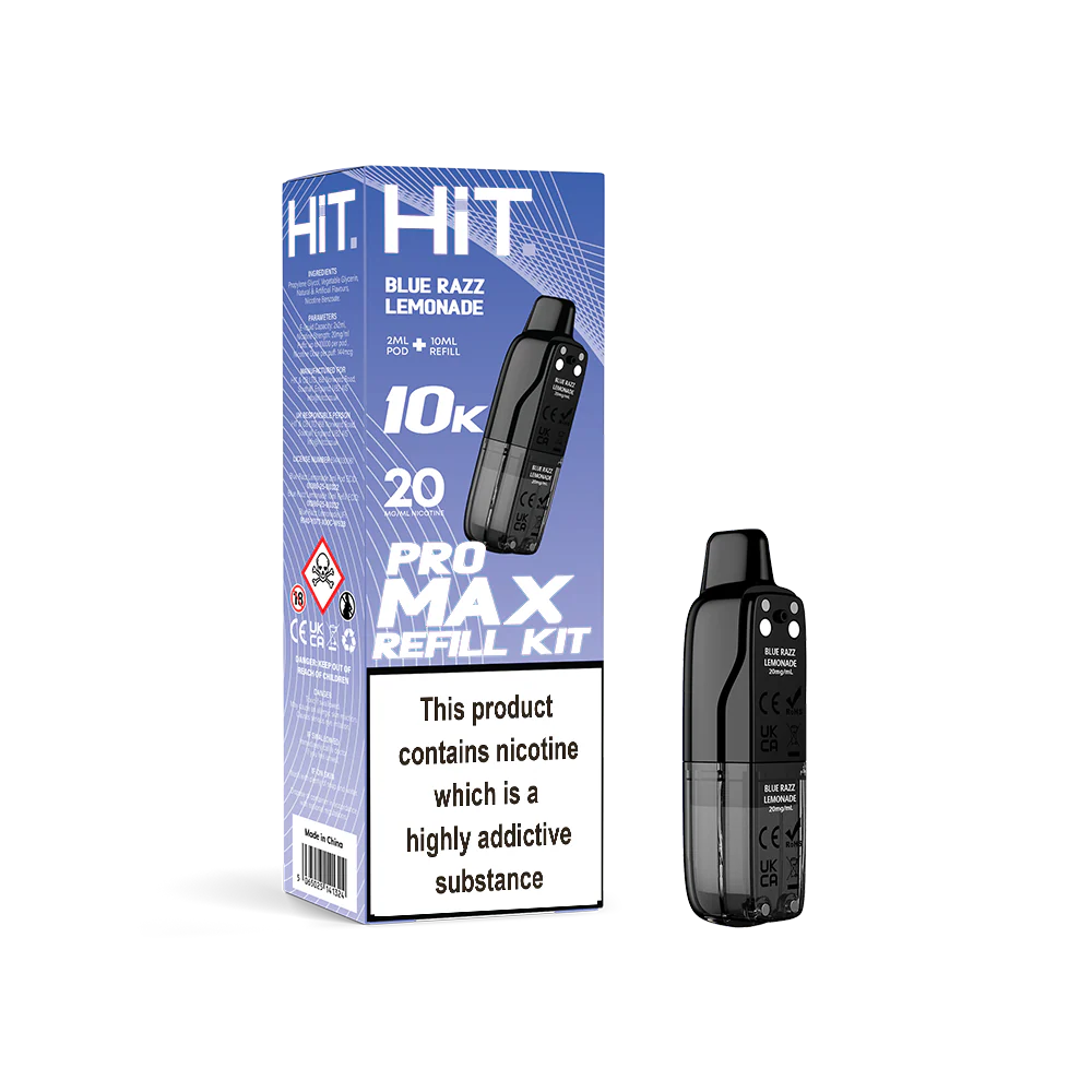 Hit Pro Max 2+10 Refill Kit Blue Razz Lemonade 20mg
