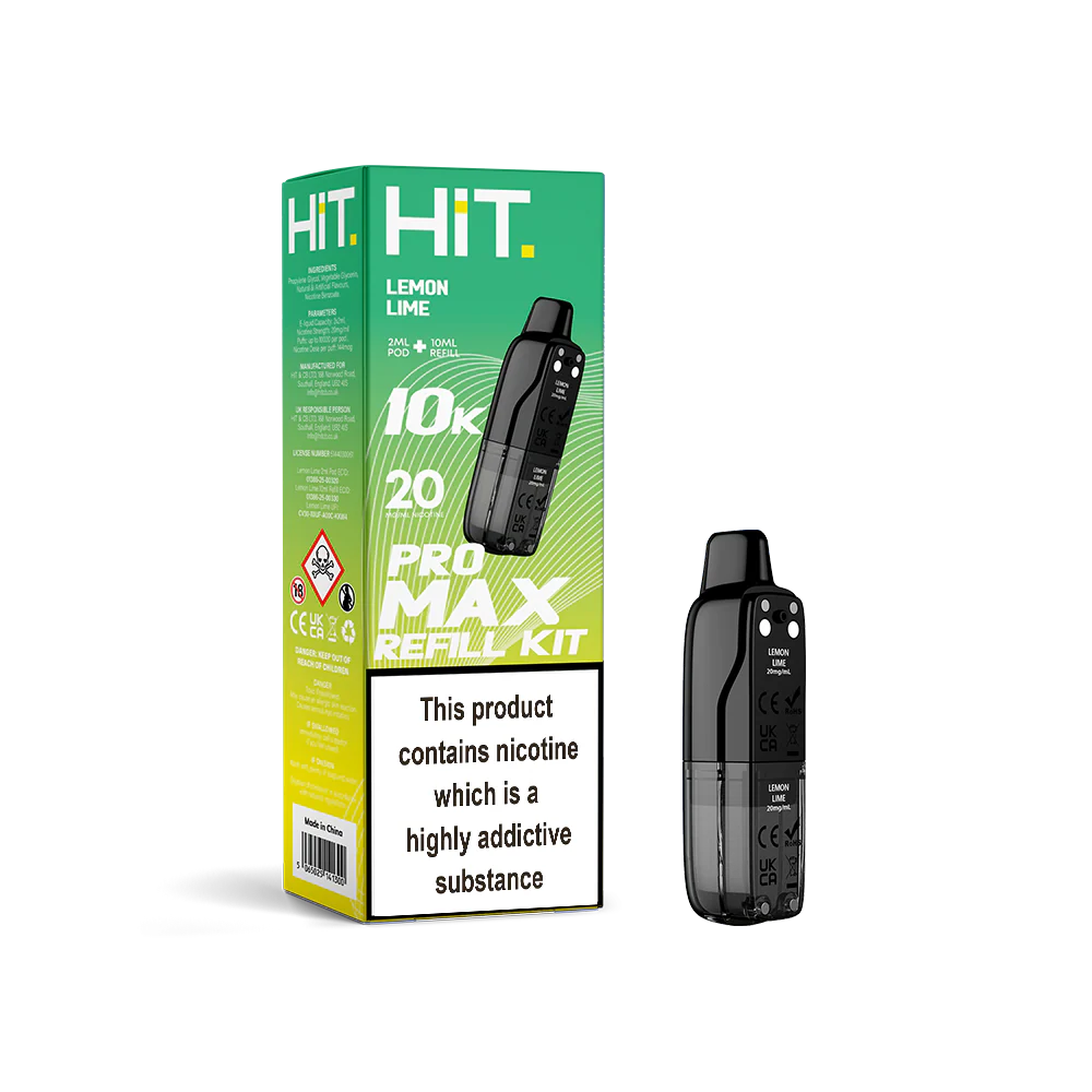 Hit Pro Max 2+10 Refill Kit Lemon Lime 20mg