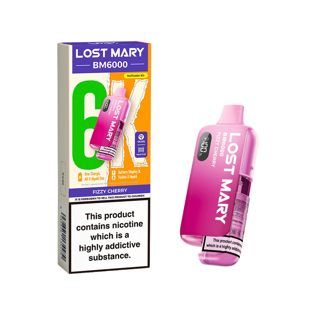 Lost Mary BM6000 Rechargeable Pod Kit Fizzy Cherry