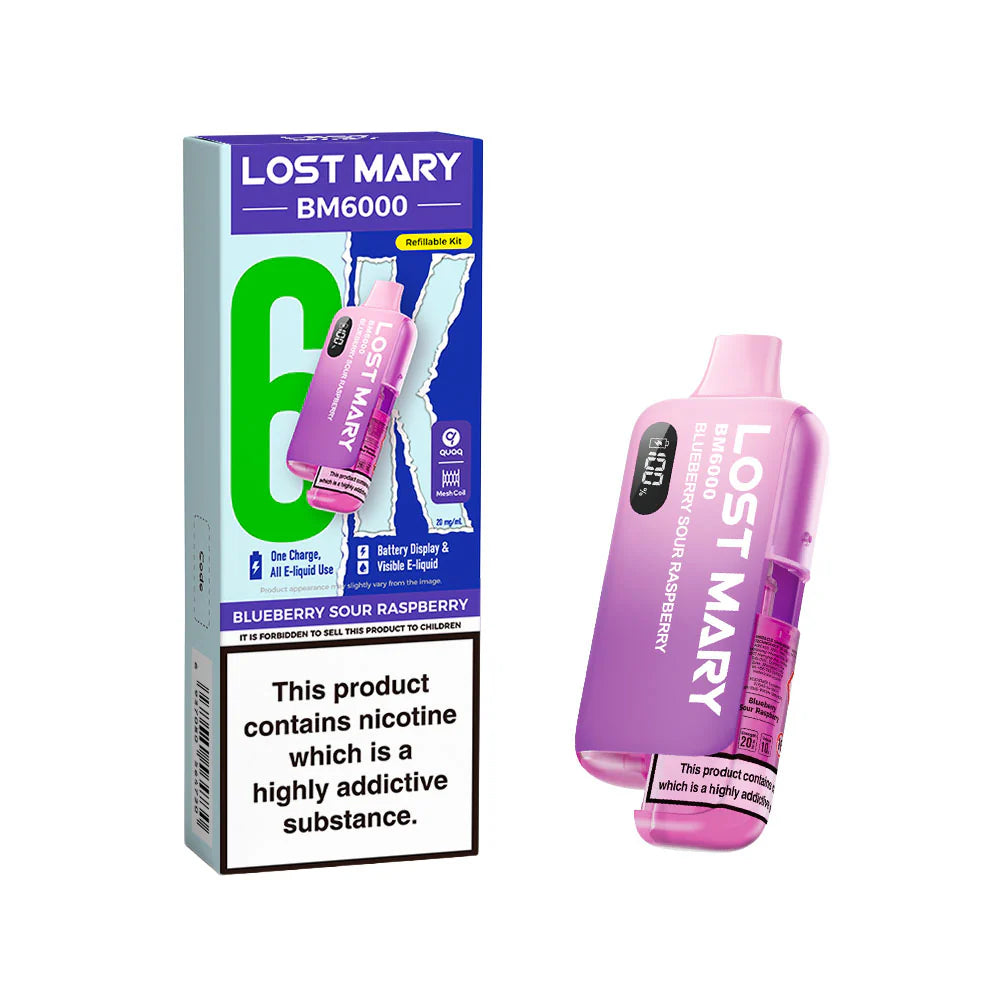 Lost Mary BM6000 Rechargeable Pod Kit Blueberry Sour Raspberry