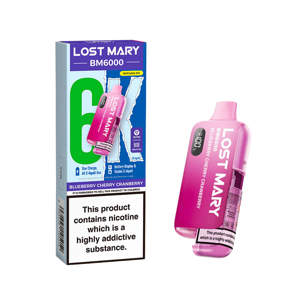 Lost Mary BM6000 Rechargeable Pod Kit Blueberry Cherry Cranberry