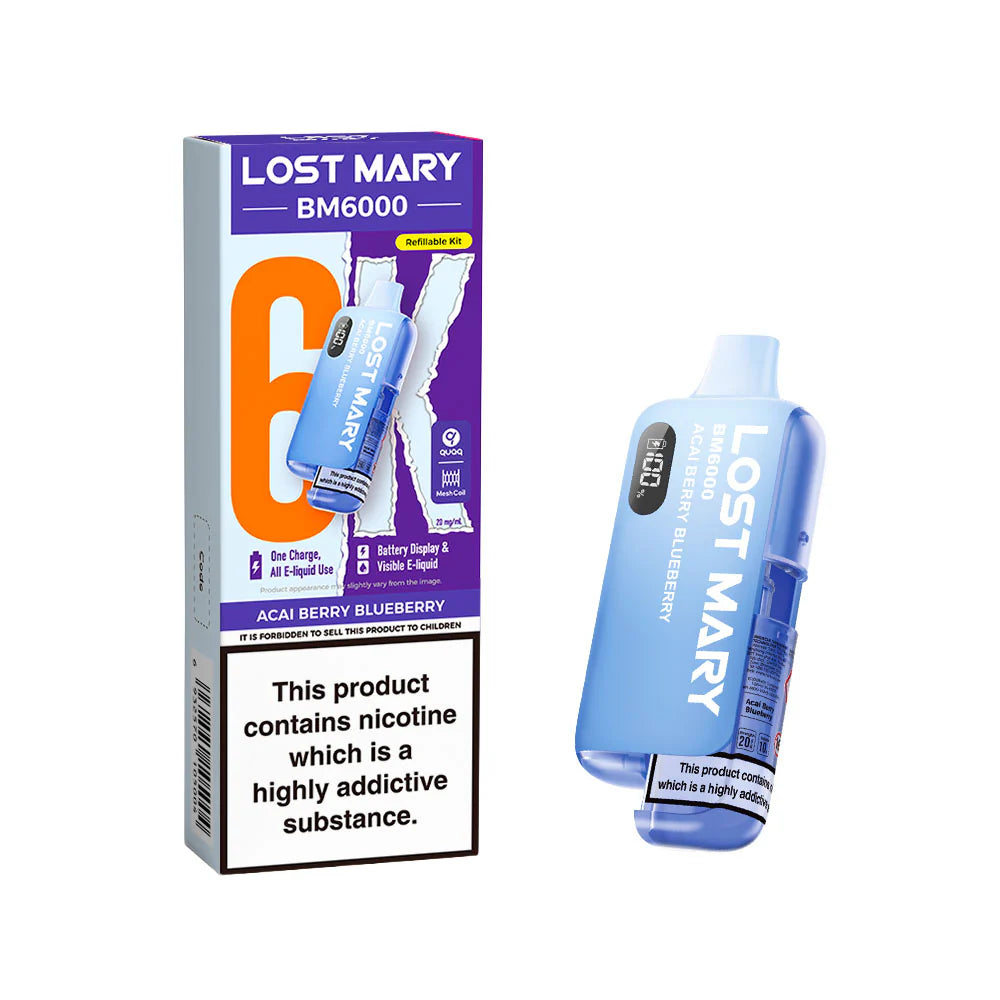 Lost Mary BM6000 Rechargeable Pod Kit Acai Berry Blueberry