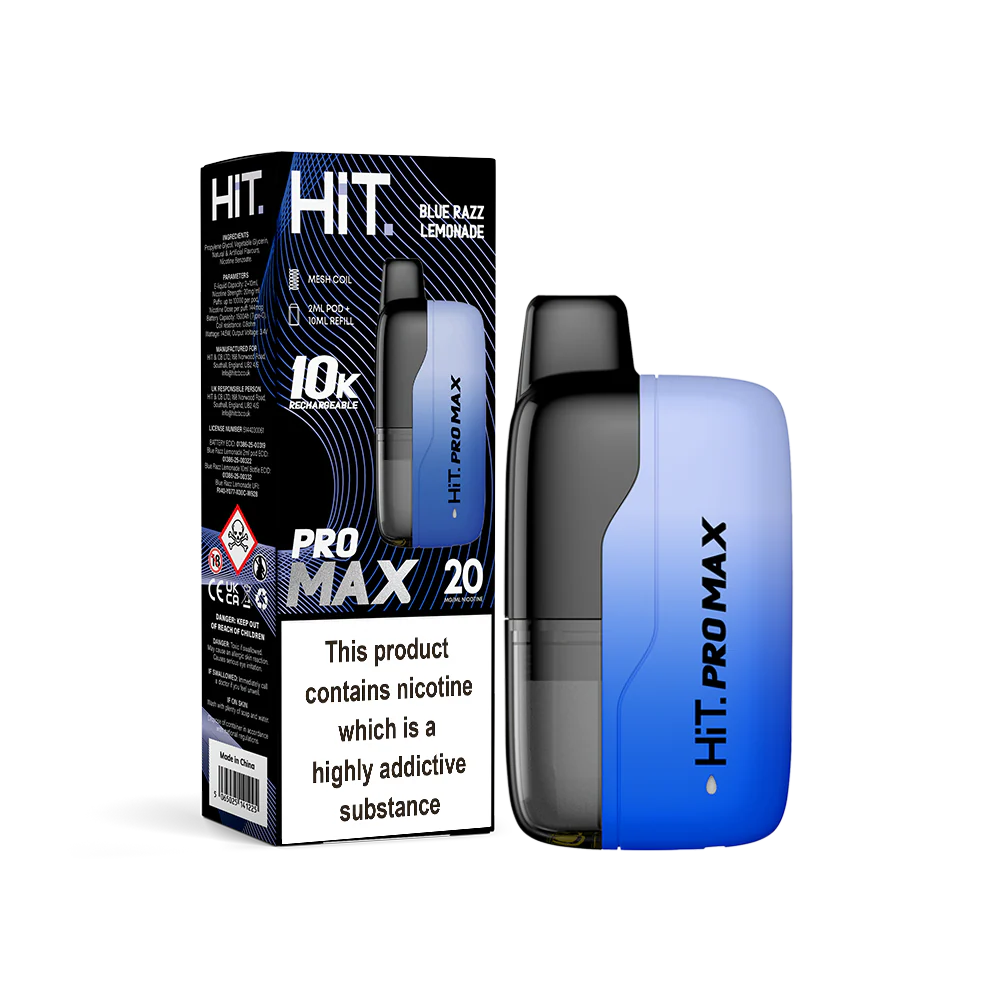 Hit Pro Max 2+10 Starter Kit Blue Razz Lemonade 20mg