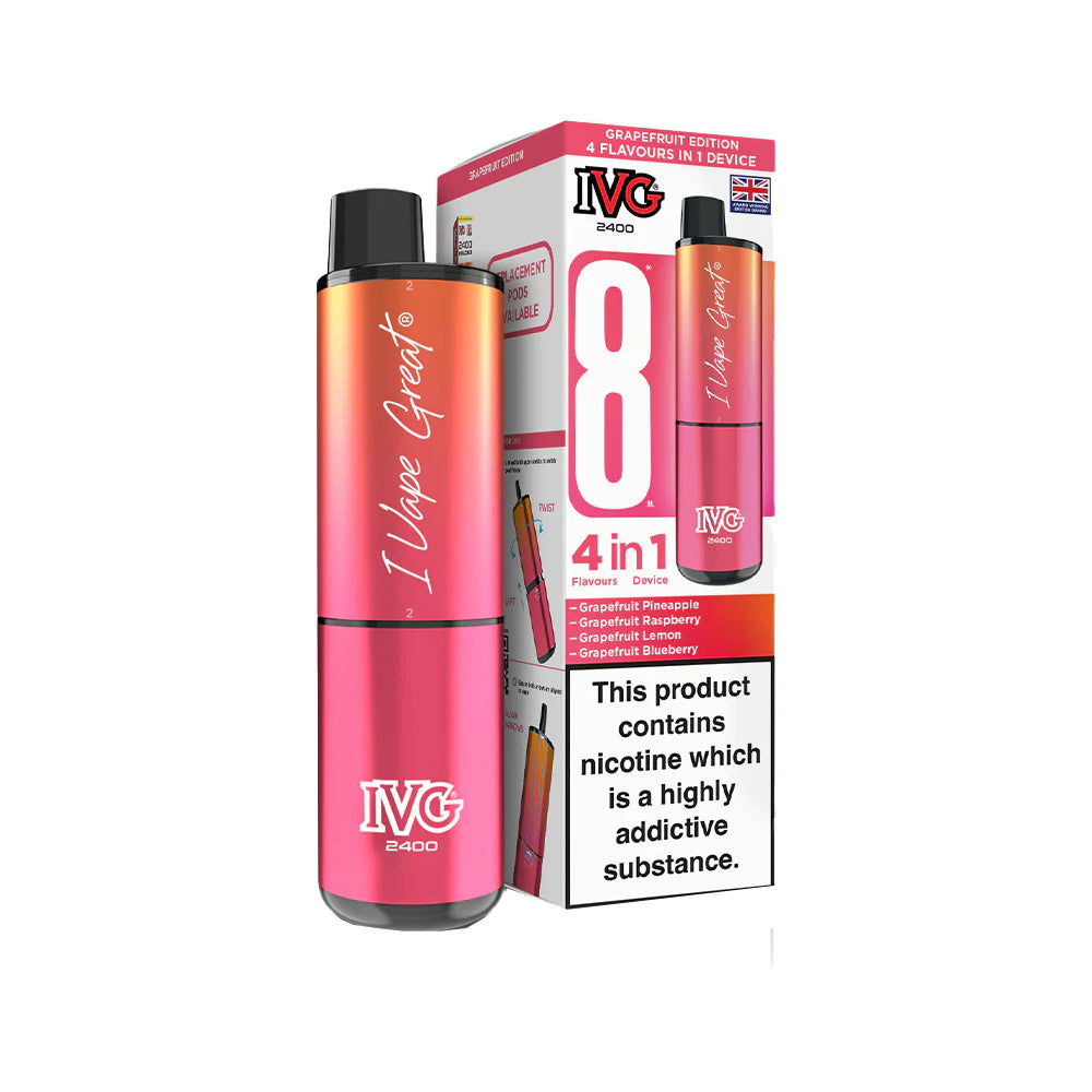 IVG 2400 Rechargeable Kit Grapefruit Edition