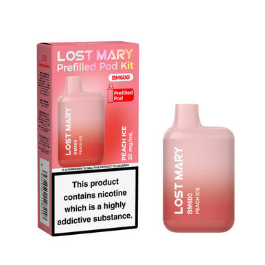 Lost Mary BM600 Rechargeable Pod Kit Peach Ice